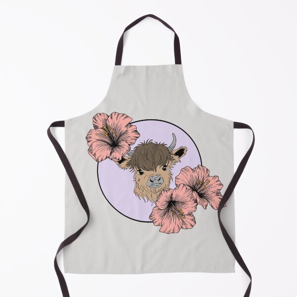 Item preview, Minimalistic fluffy cow with flowers designed and sold by Pamelarts.