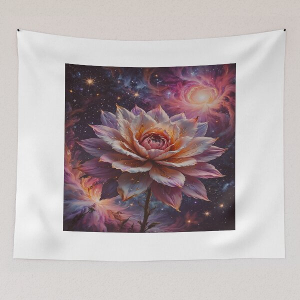 Item preview, Cosmic Bloom – Celestial Flower in a Galaxy Sky designed and sold by BeautifulVirtues.