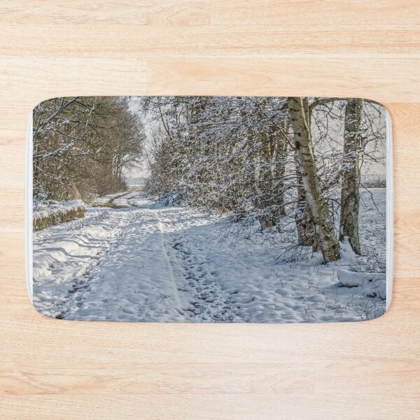 Item preview, Serene Winter Path through Snow-Covered Trees designed and sold by ShotsbyDesiree.