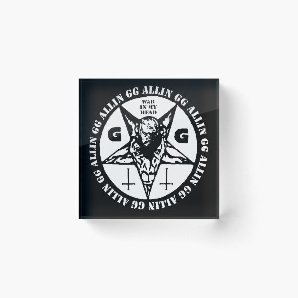 Item preview, GG Allin War In My Head Pentagram Scum Punk designed and sold by Cat-butt-shirts.
