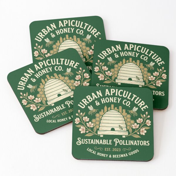 Item preview, Urban Apiculture & Honey Co. - Sustainable Pollinator Vintage Logo designed and sold by FarDesign.