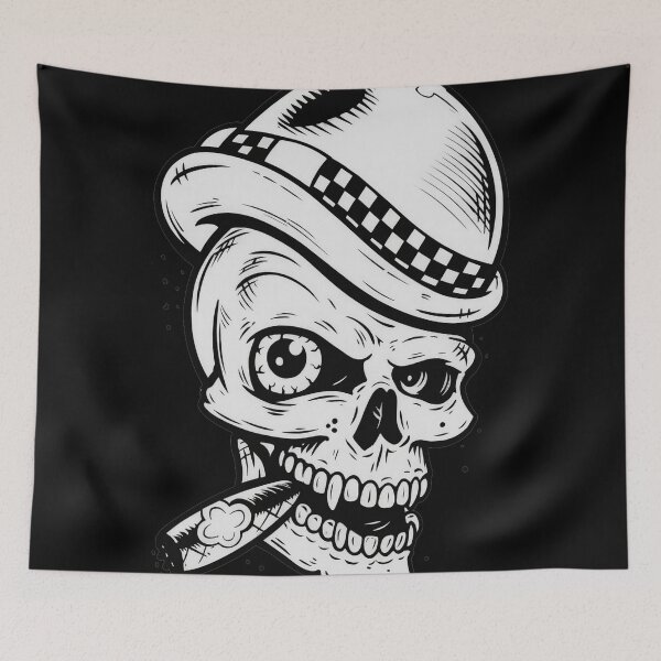 Item preview, Clockwork Orange Skull Droog Alex DeLarge Kubrick Art designed and sold by Cat-butt-shirts.