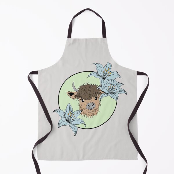 Item preview, Minimalistic fluffy cow with flowers designed and sold by Pamelarts.