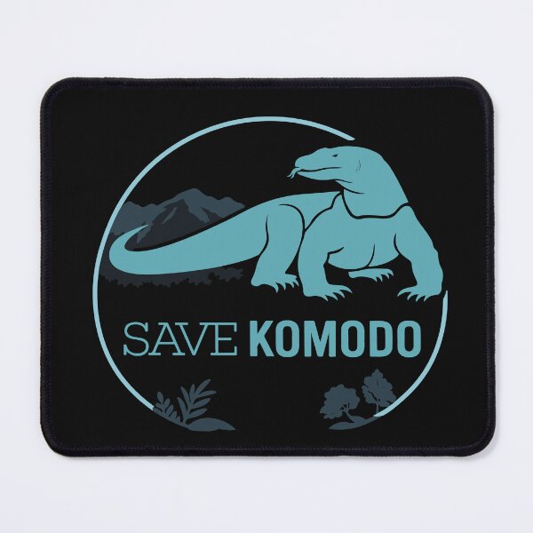 Item preview, Komodo Dragon & Padar Island: Minimalist Turquoise Logo Art. Save the Komodo designed and sold by Heidelberg89.