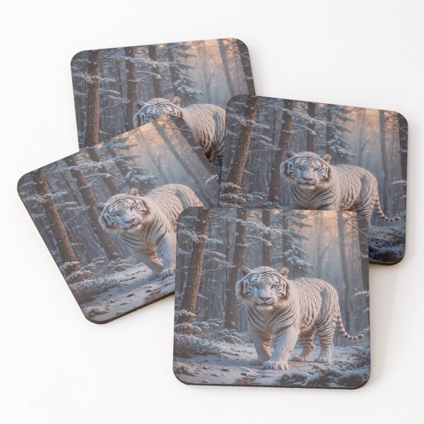 Item preview, White Tiger in Snowy Forest designed and sold by BeautifulVirtues.