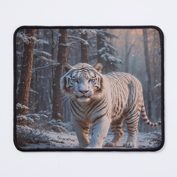 Item preview, White Tiger in Snowy Forest designed and sold by BeautifulVirtues.