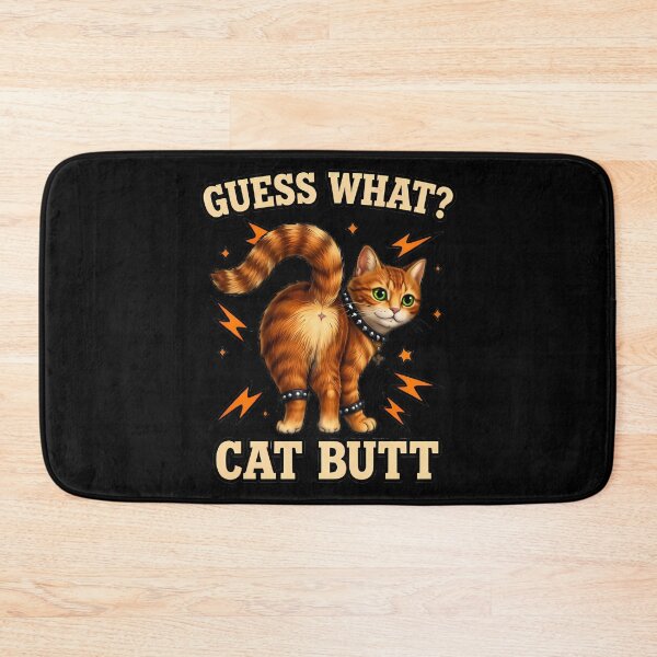 Item preview, Guess What Cat Butt Punk Cat Humor designed and sold by Cat-butt-shirts.
