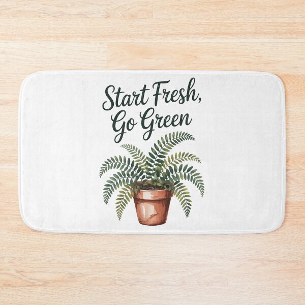Item preview, Start Fresh Go Green — Lush Fern Terracotta Pot Script Botanical Nature Lover Environmental Tee designed and sold by proearth2022.