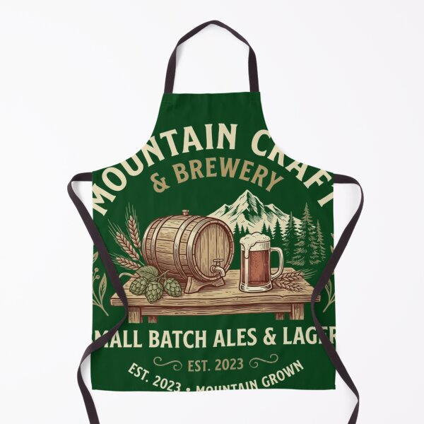 Item preview, Mountain Craft Brewery - Small Batch Ales & Lagers - Vintage Alpine Beer Logo designed and sold by FarDesign.