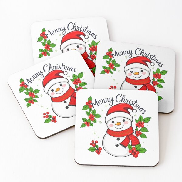 Item preview, Cute Christmas Snowman with Holly Berries - Festive Winter Illustration designed and sold by Good Vibes .