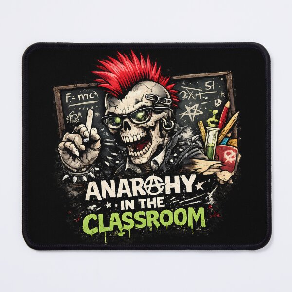 Item preview, Anarchy in the Classroom Punk Teacher Skull Science designed and sold by Cat-butt-shirts.