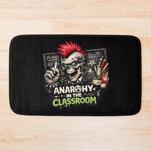 Item preview, Anarchy in the Classroom Punk Teacher Skull Science designed and sold by Cat-butt-shirts.