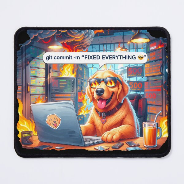 Item preview, Git Commit Fixed Everything Funny Developer Fail designed and sold by Cat-butt-shirts.