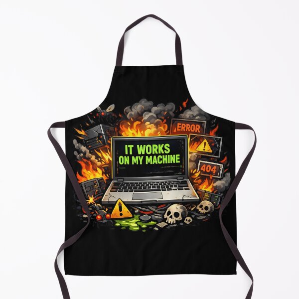 Item preview, It Works On My Machine Funny DevOps Chaos designed and sold by Cat-butt-shirts.