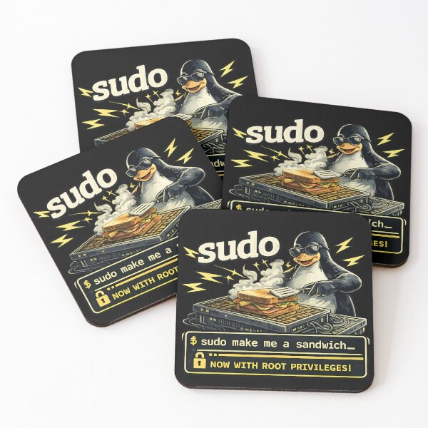 Item preview, Sudo Make Me A Sandwich Linux Tux xkcd Joke designed and sold by Cat-butt-shirts.
