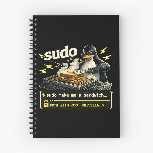 Item preview, Sudo Make Me A Sandwich Linux Tux xkcd Joke designed and sold by Cat-butt-shirts.