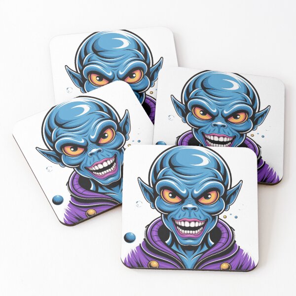 Item preview, Evil blue alien designed and sold by patty-and-john.