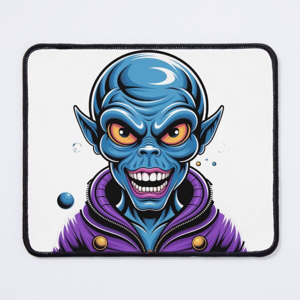 Item preview, Evil blue alien designed and sold by patty-and-john.