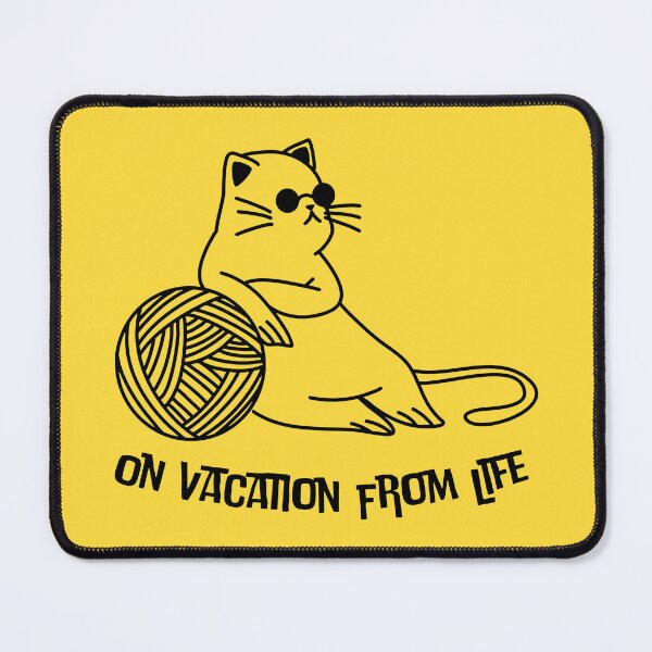 Item preview, Funny Cat Sunglasses Chill On Vacation From Life Quote designed and sold by Artycom.