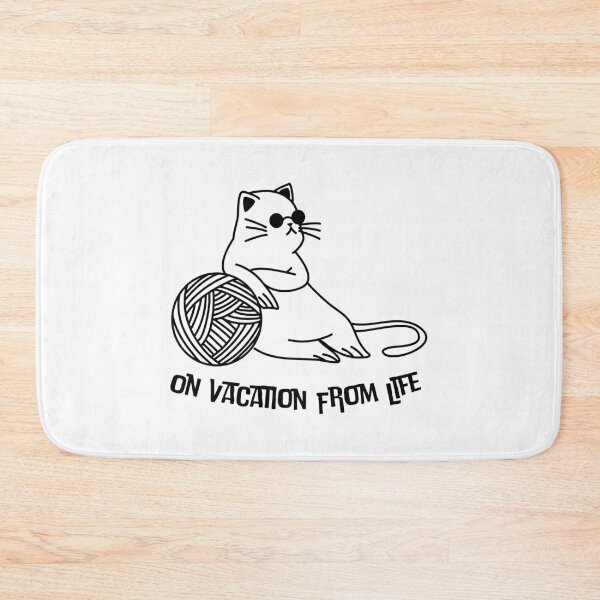 Item preview, Funny Cat Sunglasses Chill On Vacation From Life Quote designed and sold by Artycom.