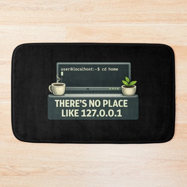 Item preview, No Place Like 127.0.0.1 Localhost Linux Terminal designed and sold by Cat-butt-shirts.