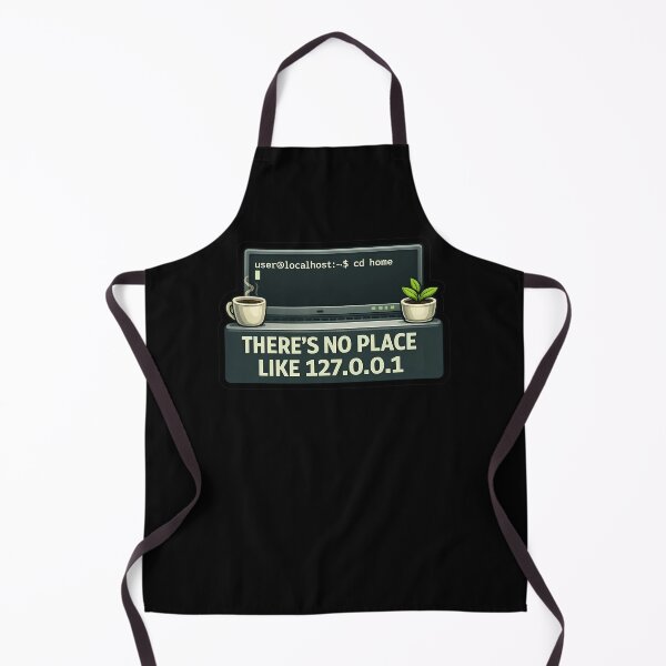 Item preview, No Place Like 127.0.0.1 Localhost Linux Terminal designed and sold by Cat-butt-shirts.