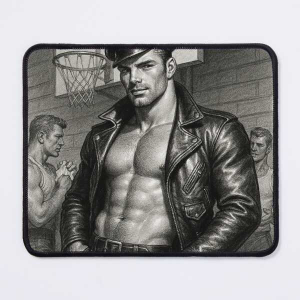 Item preview, Vintage Gay Leather Gym Hall Daddy Defiant Currency Tom of Finland Tribute Gay Pride Graphic Design designed and sold by ItsAKinkThing.