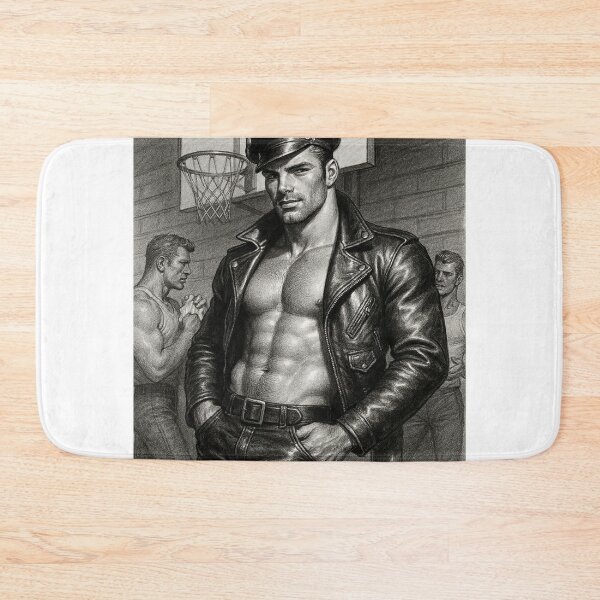 Item preview, Vintage Gay Leather Gym Hall Daddy Defiant Currency Tom of Finland Tribute Gay Pride Graphic Design designed and sold by ItsAKinkThing.
