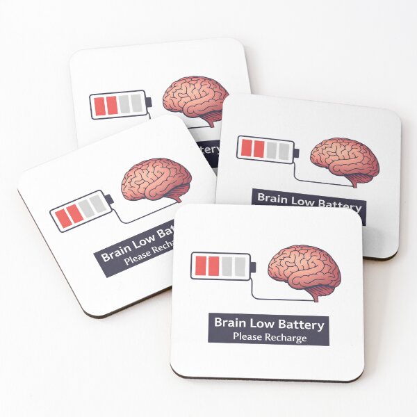 Item preview, Brain Low Battery – Please Recharge | Funny Mental Energy Design designed and sold by CosmicSplendor.