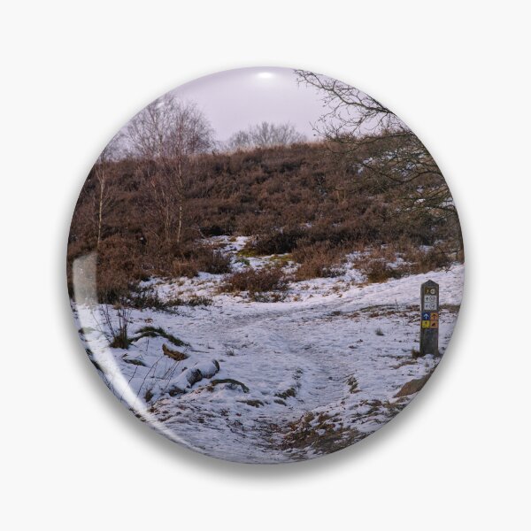 Item preview, Winter Hiking Trail through Snowy Purple Heathland designed and sold by ShotsbyDesiree.