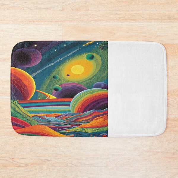 Item preview, Vibrant Cosmic Landscape Pointillism Art designed and sold by NicolasGlowArt.
