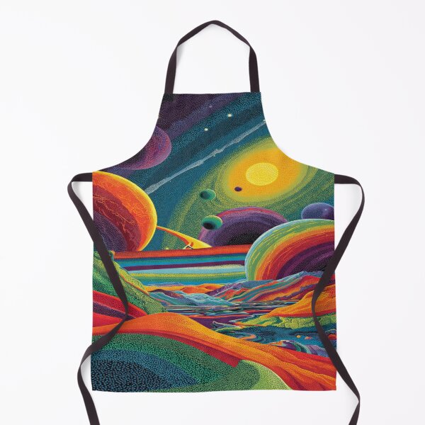 Item preview, Vibrant Cosmic Landscape Pointillism Art designed and sold by NicolasGlowArt.