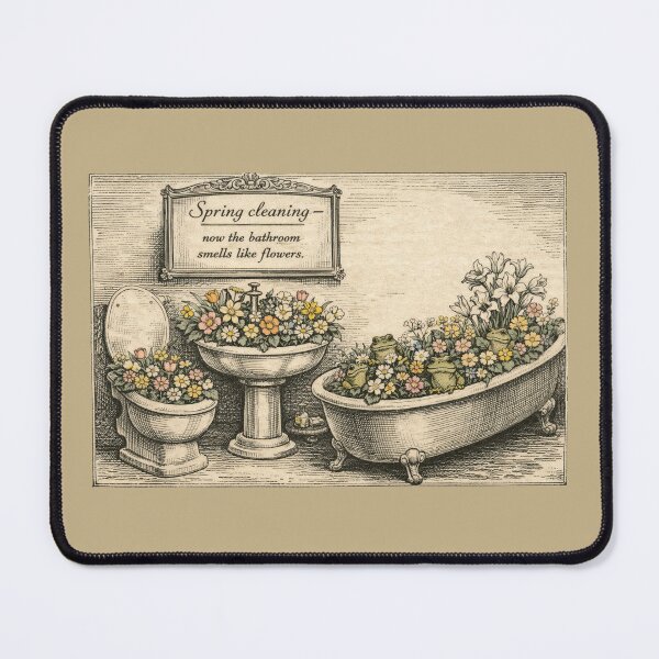 Item preview, Spring cleaning — now the bathroom smells like flowers. designed and sold by Atelierby-Anita.