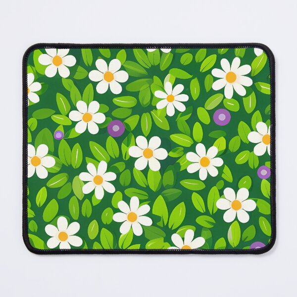 Item preview, Circular Daisy Flower Wreath - Lush Green Botanical Floral Art Print designed and sold by DesignArtist.ia.