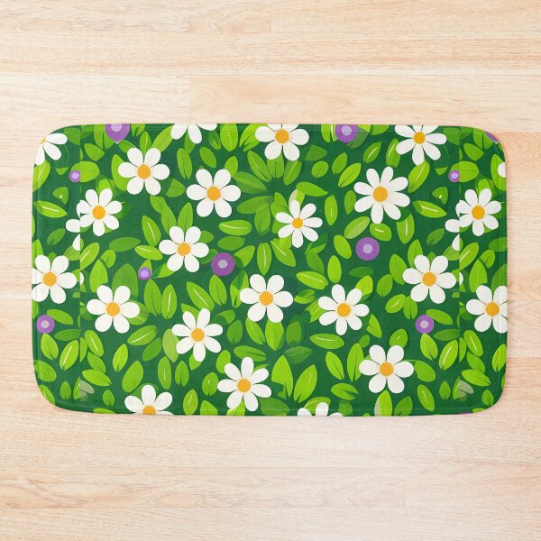 Item preview, Circular Daisy Flower Wreath - Lush Green Botanical Floral Art Print designed and sold by DesignArtist.ia.