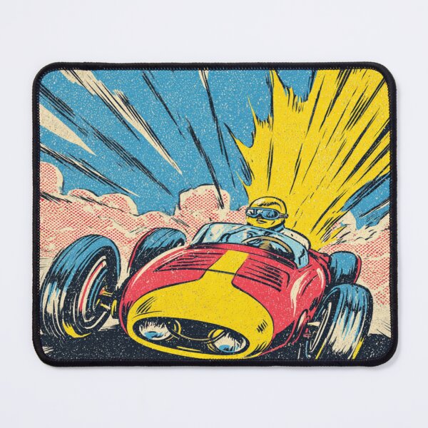 Item preview, Vintage Race Car Retro Speed Racing Driver Art designed and sold by NicolasGlowArt.
