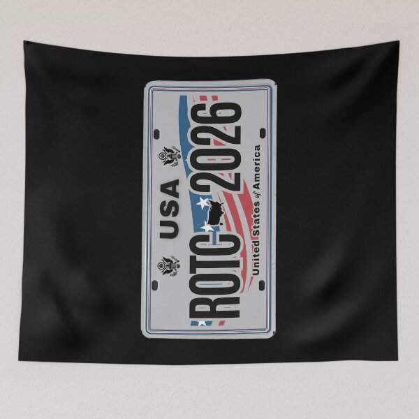Item preview, ROTC 2026 – USA License Plate Style Patriotic Military Graduation Modern Sideways Design designed and sold by GFamilyC.