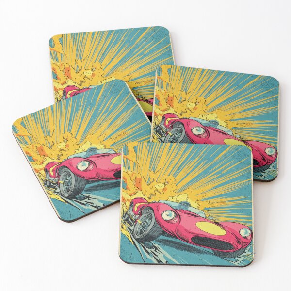 Item preview, Vintage Race Car Speed Burst Classic Auto Design designed and sold by NicolasGlowArt.