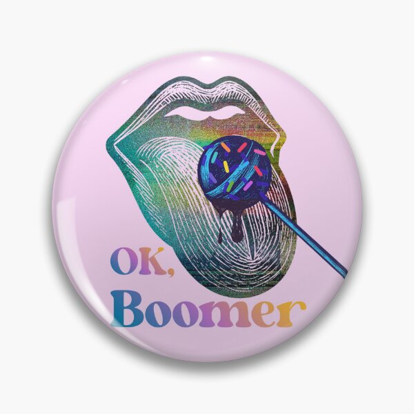 Item preview, Ok Boomer Tongue with Lollipop Glitch Design designed and sold by mooncakekaro.