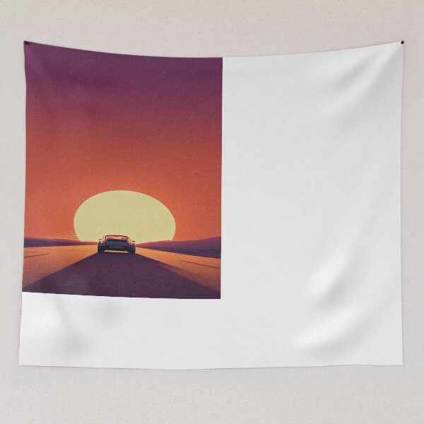 Item preview, Retro Sunset Drive Classic Car Synthwave designed and sold by NicolasGlowArt.