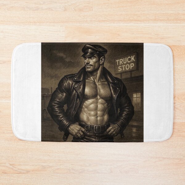 Item preview, Vintage Gay Leather Truck Stop Daddy Defiant Currency Tom of Finland Tribute Gay Pride Graphic Design designed and sold by ItsAKinkThing.