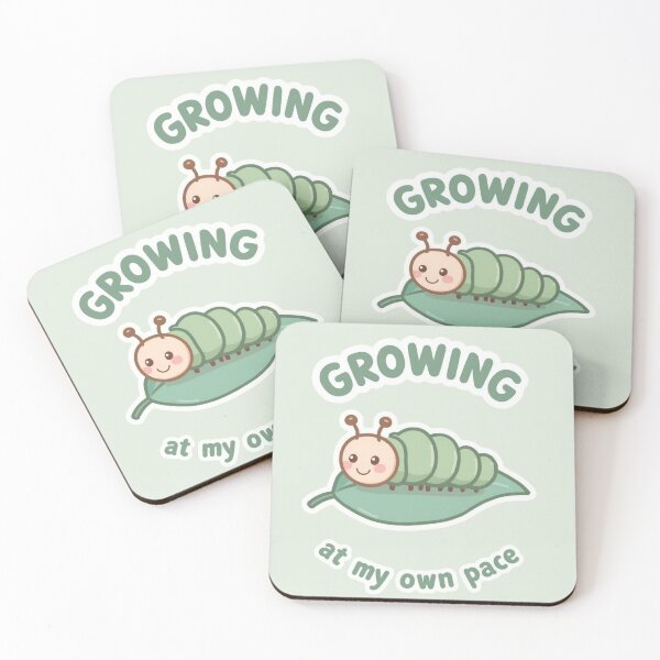 Item preview, Growing At My Own Pace - Cute Caterpillar Aesthetic designed and sold by VeroChaos.