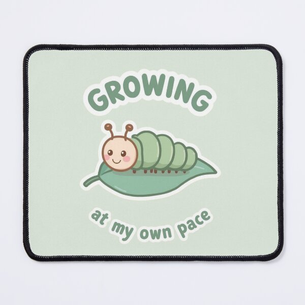 Item preview, Growing At My Own Pace - Cute Caterpillar Aesthetic designed and sold by VeroChaos.