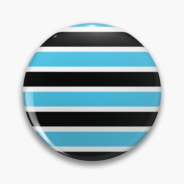 Item preview, Aqua Blue, Black and White Horizontal Stripes Pattern designed and sold by PurplleArtz .