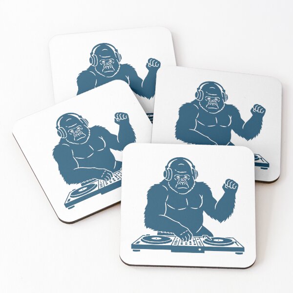 Item preview, The Beatmaker - Indigo DJ Gorilla Minimalist Pop Art designed and sold by j-touch-bold.