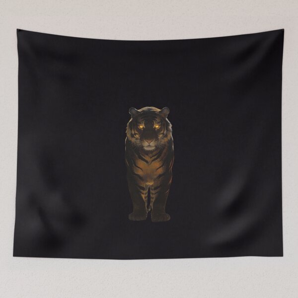Item preview, Tiger Presides in Dark Sacred Cathedral Art designed and sold by GeoWhimsy Studio.