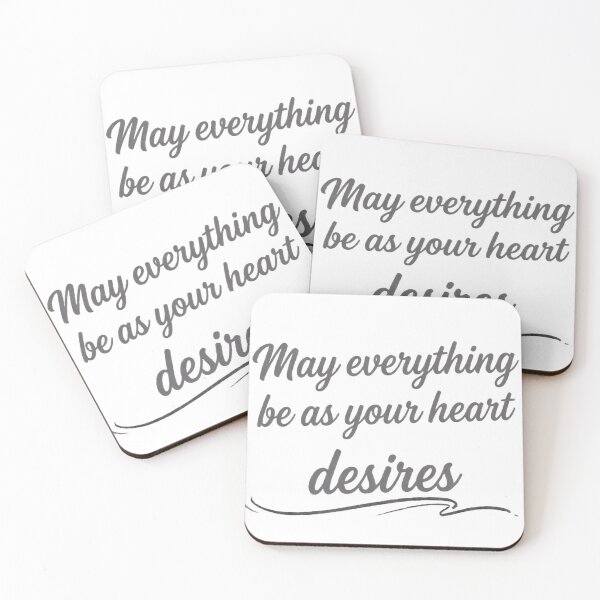 Item preview, "May Everything Be As Your Heart Desires - Minimalist Typography" designed and sold by RS-Globalist-.