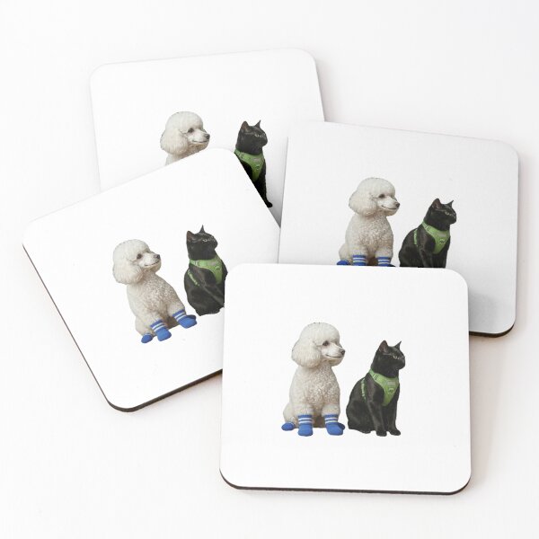Item preview, Black cat and white dog designed and sold by HilDesign.
