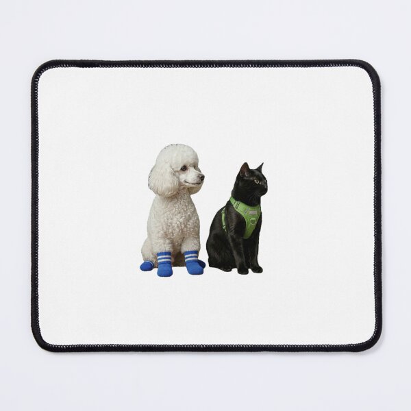 Item preview, Black cat and white dog designed and sold by HilDesign.