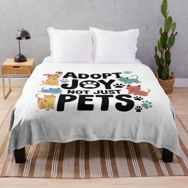 Item preview, Adopt Joy Not Just Pets Cute Dog Cat Adoption Quote Animal Lover Design designed and sold by Aarvya Fashion Club ( A.F.C ).